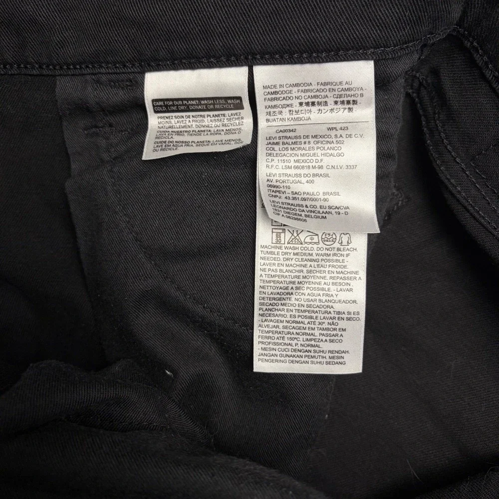 Levi's‎ Pants Mens 32 Black 513 Slim Straight Denim Jeans 06990-110